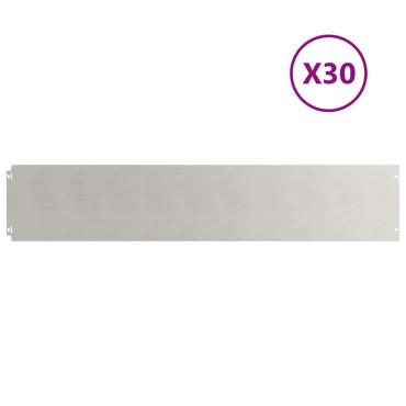 vidaXL Περιφράξεις γκαζόν 30 τεμάχια 20x103 cm από ανοξείδωτο ατσάλι