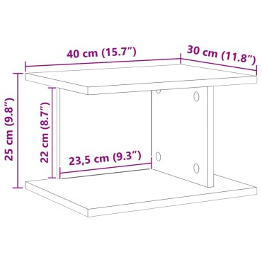 vidaXL Κομοδίνο Λευκό 40x30x25cm Επεξεργασμένο Ξύλο 1 τεμ.