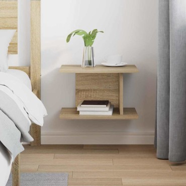 vidaXL Κομοδίνο Δρύς Sonoma 40x30x25cm Επεξεργασμένο Ξύλο 1 τεμ.