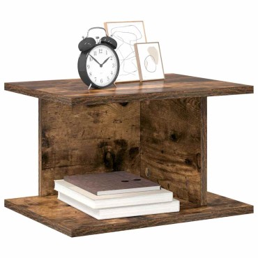 vidaXL Κομοδίνο Καπνιστό Δρύς 40x30x25cm Επεξεργασμένο Ξύλο 1 τεμ.
