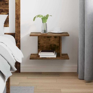 vidaXL Κομοδίνο Καπνιστό Δρύς 40x30x25cm Επεξεργασμένο Ξύλο 1 τεμ.