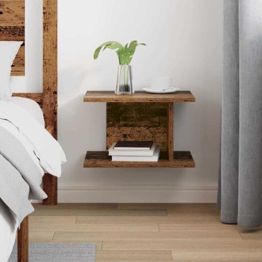 vidaXL Κομοδίνο Παλιό ξύλο 40x30x25cm Επεξεργασμένο Ξύλο 1 τεμ.
