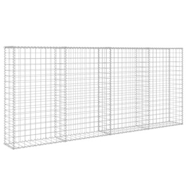 vidaXL Συρματοκιβώτιο Τοίχος 200x20x85cm Γαλβαν. Ατσάλι + Καλύμματα