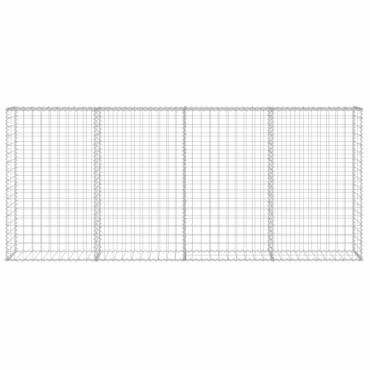 vidaXL Συρματοκιβώτιο Τοίχος 200x20x85cm Γαλβαν. Ατσάλι + Καλύμματα