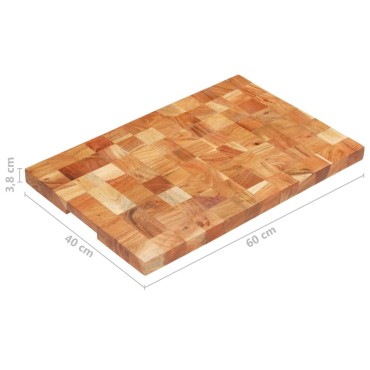 vidaXL Επιφάνεια Κοπής 60 x 40 x 3,8 εκ. από Μασίφ Ξύλο Ακακίας