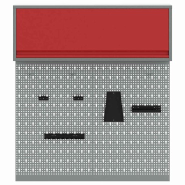 vidaXL Σετ ντουλαπών εργαλείων με ράφι με αποθήκευση 3 τεμ. Κόκκινο
