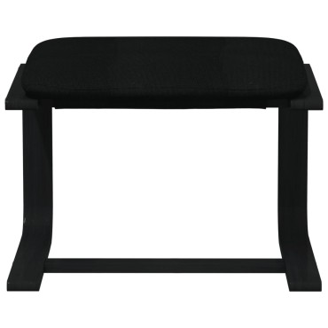 vidaXL Υποπόδιο Μαύρο 51x41x40cm Υφασμάτινο 1 τεμ.