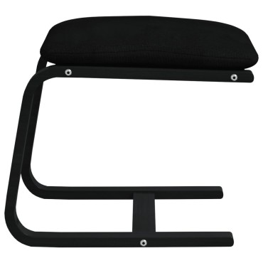 vidaXL Υποπόδιο Μαύρο 51x41x40cm Υφασμάτινο 1 τεμ.