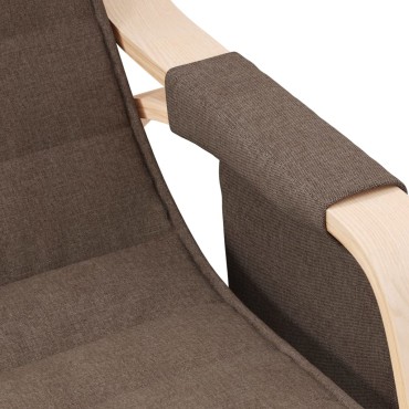 vidaXL Κουνιστή Πολυθρόνα Σκούρο Καφέ Υφασμάτινη 67x80x88cm 1 τεμ.