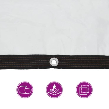 vidaXL Σαφής μουσαμάς με οπές 5x5 m πολυαιθυλένιο