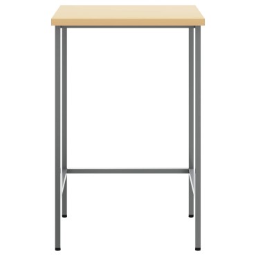 vidaXL Γωνιακό τραπέζι Γκρι 55 x 55 x 85 cm Χάλυβας και Μηχανικά Ξύλα