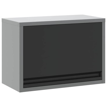vidaXL Ντουλάπα εργαλείων Μαύρο και Γκρι 50 x 25 x 35 εκ.