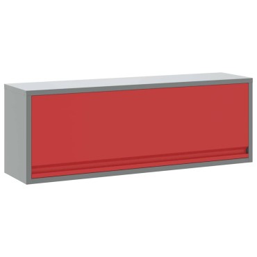 vidaXL Ντουλάπα εργαλείων Κόκκινο και Γκρι 100 x 25 x 35 εκ.