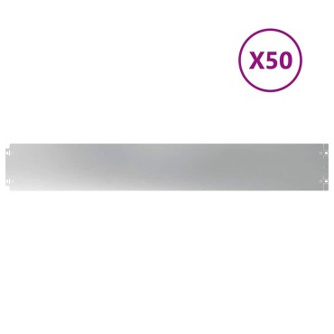 vidaXL Περιφράξεις γκαζόν 50 τεμάχια 15x103 cm από γαλβανισμένο χάλυβα