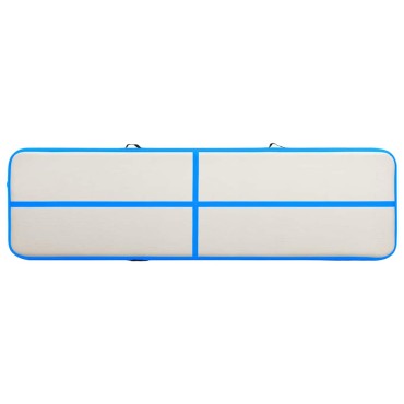vidaXL Στρώμα Ενόργανης Φουσκωτό Μπλε 600 x 100 x 15 εκ. PVC με Τρόμπα