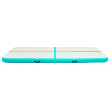 vidaXL Στρώμα Ενόργανης Φουσκωτό Πράσινο 400x100x20 εκ. PVC με Τρόμπα