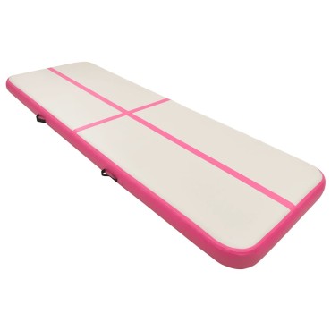 vidaXL Στρώμα Ενόργανης Φουσκωτό Ροζ 500 x 100 x 20 εκ. PVC με Τρόμπα