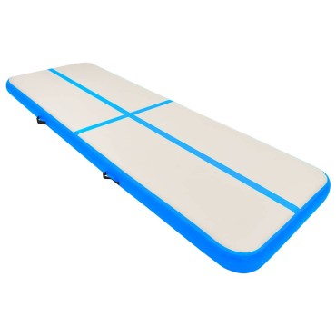 vidaXL Στρώμα Ενόργανης Φουσκωτό Μπλε 500 x 100 x 20 εκ. PVC με Τρόμπα