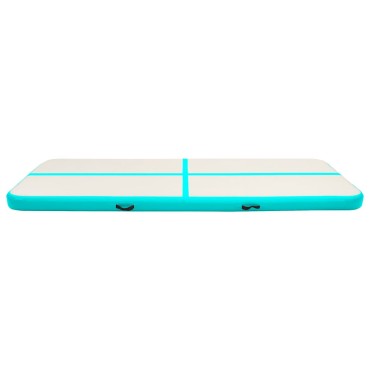 vidaXL Στρώμα Ενόργανης Φουσκωτό Πράσινο 500x100x20 εκ. PVC με Τρόμπα