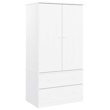 vidaXL Ντουλάπα ALTA Λευκή 90x55x170cm από Μασίφ Ξύλο Πεύκου 1 τεμ.