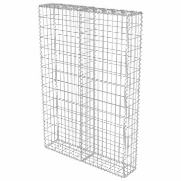 vidaXL Συρματοκιβώτιο Τοίχος 100x20x150cm Γαλβαν.Χάλυβας + Καλύμματα