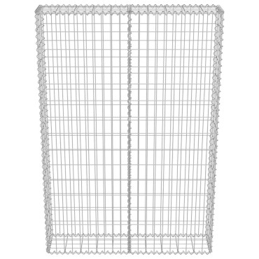 vidaXL Συρματοκιβώτιο Τοίχος 100x20x150cm Γαλβαν.Χάλυβας + Καλύμματα