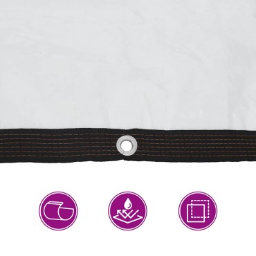 vidaXL Σαφής μουσαμάς με οπές 3x5 m Πολυαιθυλένιο