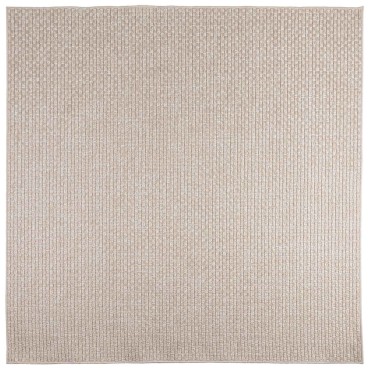 vidaXL Χαλιά χώρου τετράγωνο FARO Κρεμ 120x120cm Πολυεστέρας