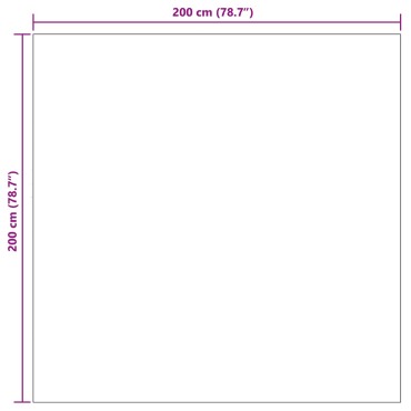 vidaXL Χαλί εσωτερικού χώρου LUGO Κρεμ 200x200cm Πολυεστέρας