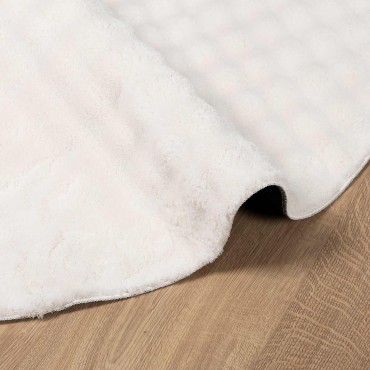 vidaXL Χαλιά χώρου Γύρος SIROLO Κρεμ 200 CM Πολυεστέρας 200x200cm