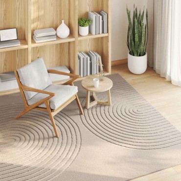 vidaXL Χαλί εσωτερικού χώρου GALATI Μπεζ 120x120cm Πολυεστέρας