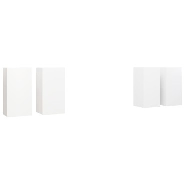 vidaXL Έπιπλα Τηλεόρασης 4 τεμ. Λευκά 30,5x30x60cm Επεξ. Ξύλο