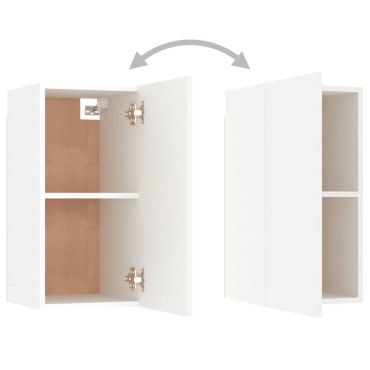 vidaXL Έπιπλα Τηλεόρασης 7 τεμ. Λευκά 30,5x30x60cm Επεξ. Ξύλο