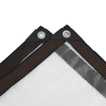 vidaXL Σαφής μουσαμάς με οπές 4x6 m πολυαιθυλένιο