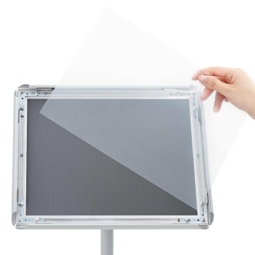 vidaXL Πόδι αφίσας Ασημί 33 x 33 x 123 εκ PVC και Ατσάλι