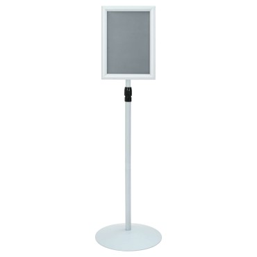 vidaXL Πόδι αφίσας Ασημί 33 x 33 x 123 εκ PVC και Ατσάλι
