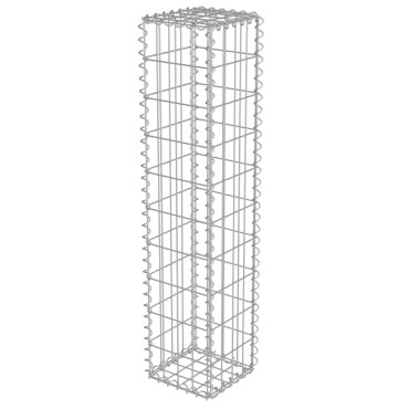 vidaXL Συρματοκιβώτιο Τοίχος 20x20x100cm Γαλβαν.Χάλυβας + Καλύμματα