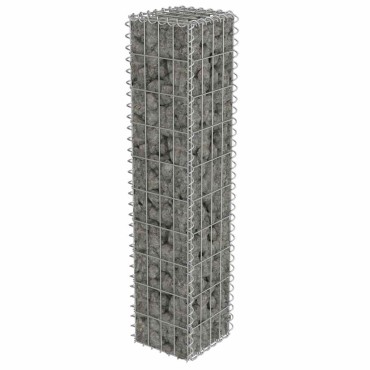 vidaXL Συρματοκιβώτιο Τοίχος 20x20x100cm Γαλβαν.Χάλυβας + Καλύμματα