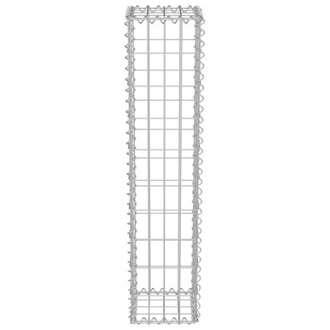 vidaXL Συρματοκιβώτιο Τοίχος 20x20x100cm Γαλβαν.Χάλυβας + Καλύμματα