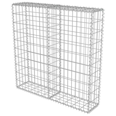 vidaXL Συρματοκιβώτιο Τοίχος 100x20x100cm Γαλβαν.Χάλυβας + Καλύμματα