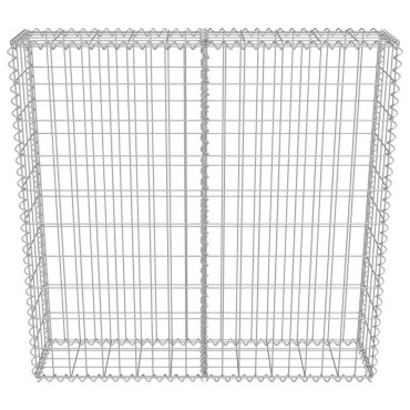 vidaXL Συρματοκιβώτιο Τοίχος 100x20x100cm Γαλβαν.Χάλυβας + Καλύμματα