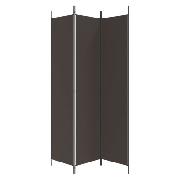vidaXL Διαχωριστικό Δωματίου με 6 Πάνελ Καφέ 150x220cm από Ύφασμα 1 τεμ.