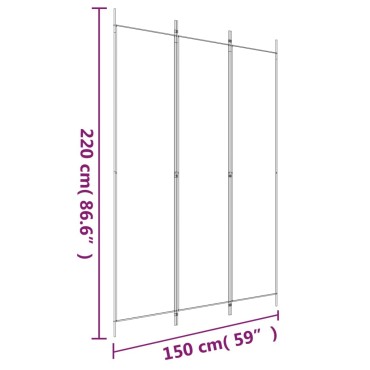 vidaXL Διαχωριστικό Δωματίου με 6 Πάνελ Καφέ 150x220cm από Ύφασμα 1 τεμ.