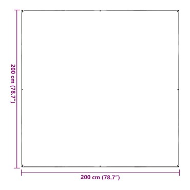vidaXL Διαφανής Μουσαμάς με Οπές 2x2 μ. από PVC