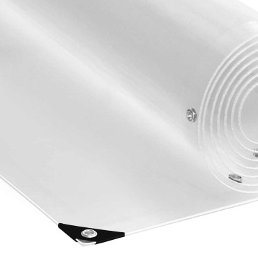 vidaXL Σαφής μουσαμάς με οπές 2x3 m PVC