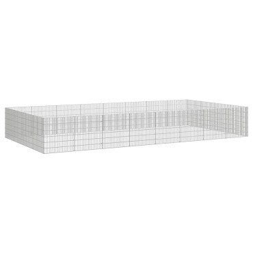 vidaXL Περίφραξη Ζώων Ελεύθερης Βοσκής 24 Πάνελ 54x60 εκ. Γαλβ. Σίδερο