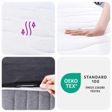 vidaXL Στρώμα με Pocket Springs Μεσαία Σκληρότητα 100x220cm 1 τεμ. - Μονό