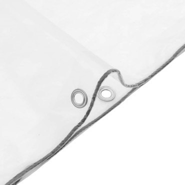 vidaXL Σαφής μουσαμάς με οπές 3x12 m πολυαιθυλένιο
