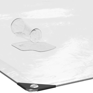 vidaXL Σαφής μουσαμάς με οπές 4x4 m Πολυαιθυλένιο