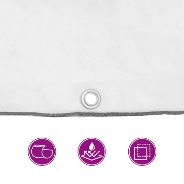 vidaXL Σαφής μουσαμάς με οπές 4x4 m Πολυαιθυλένιο